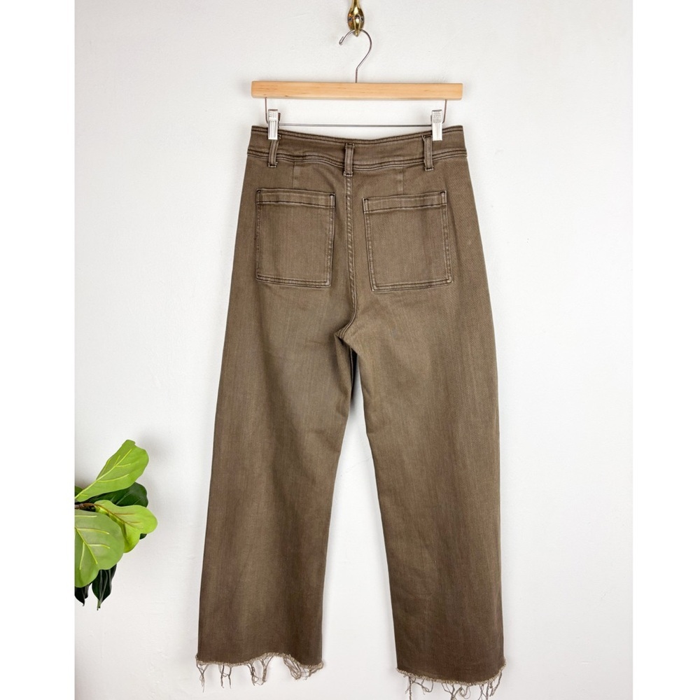 Miou Muse Mauve High Waisted Wide Leg Brown Jeans Sz L - Picture 4 of 11